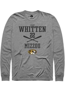 Lilly Whitten  Missouri Tigers Graphite Rally NIL Sport Icon Long Sleeve T Shirt