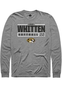 Lilly Whitten  Missouri Tigers Grey Rally NIL Stacked Box Long Sleeve T Shirt
