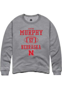 Ashton Murphy Rally Mens Graphite Nebraska Cornhuskers NIL Sport Icon Crew Sweatshirt