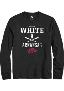 Hudson White  Arkansas Razorbacks Black Rally NIL Sport Icon Long Sleeve T Shirt