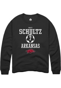 Macy Schultz  Rally Arkansas Razorbacks Mens Black NIL Sport Icon Long Sleeve Crew Sweatshirt