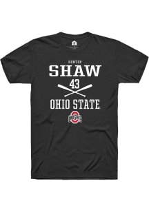 Hunter Shaw  Ohio State Buckeyes Black Rally NIL Sport Icon Short Sleeve T Shirt