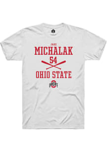 Jake Michalak  Ohio State Buckeyes White Rally NIL Sport Icon Short Sleeve T Shirt