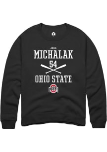 Jake Michalak  Rally Ohio State Buckeyes Mens Black NIL Sport Icon Long Sleeve Crew Sweatshirt