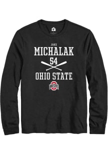 Jake Michalak  Ohio State Buckeyes Black Rally NIL Sport Icon Long Sleeve T Shirt