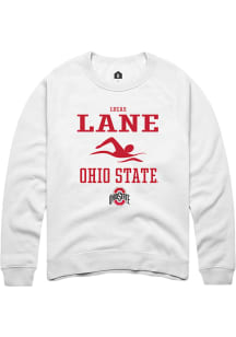 Lucas Lane  Rally Ohio State Buckeyes Mens White NIL Sport Icon Long Sleeve Crew Sweatshirt