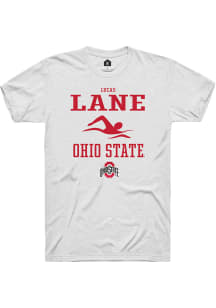 Lucas Lane  Ohio State Buckeyes White Rally NIL Sport Icon Short Sleeve T Shirt