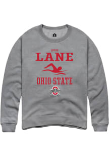 Lucas Lane  Rally Ohio State Buckeyes Mens Grey NIL Sport Icon Long Sleeve Crew Sweatshirt