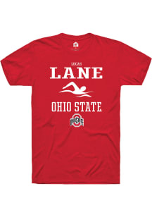 Lucas Lane  Ohio State Buckeyes Red Rally NIL Sport Icon Short Sleeve T Shirt