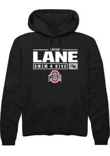 Lucas Lane  Rally Ohio State Buckeyes Mens Black NIL Stacked Box Long Sleeve Hoodie
