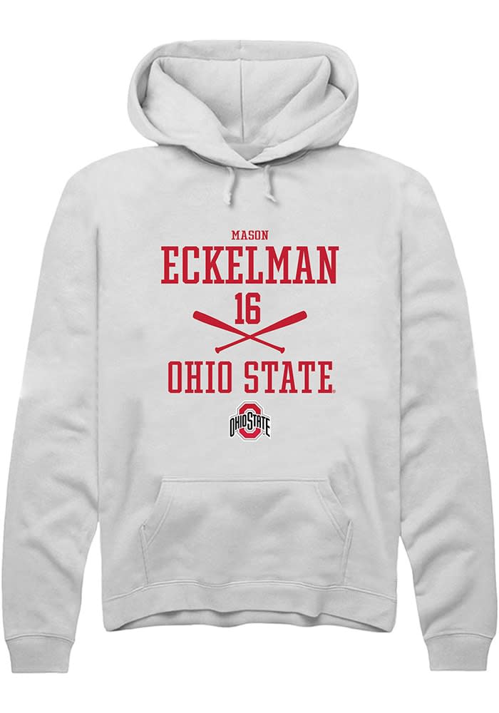 Mason Eckelman Rally Ohio State Buckeyes Mens NIL Sport Icon Long Sleeve Hoodie