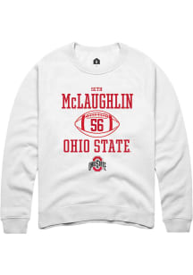 Seth McLaughlin  Rally Ohio State Buckeyes Mens White NIL Sport Icon Long Sleeve Crew Sweatshirt