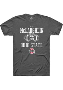 Seth McLaughlin  Ohio State Buckeyes Dark Grey Rally NIL Sport Icon Short Sleeve T Shirt