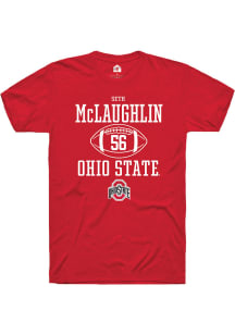 Seth McLaughlin  Ohio State Buckeyes Red Rally NIL Sport Icon Short Sleeve T Shirt