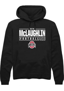 Seth McLaughlin  Rally Ohio State Buckeyes Mens Black NIL Stacked Box Long Sleeve Hoodie