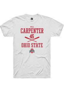 Will Carpenter  Ohio State Buckeyes White Rally NIL Sport Icon Short Sleeve T Shirt