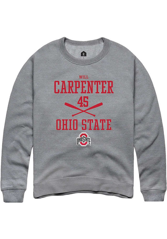 Will Carpenter  Rally Ohio State Buckeyes Mens Graphite NIL Sport Icon Long Sleeve Crew Sweatshi..