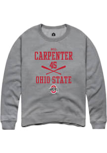 Will Carpenter  Rally Ohio State Buckeyes Mens Grey NIL Sport Icon Long Sleeve Crew Sweatshirt