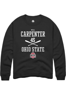 Will Carpenter  Rally Ohio State Buckeyes Mens Black NIL Sport Icon Long Sleeve Crew Sweatshirt