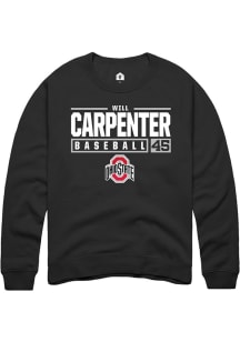 Will Carpenter  Rally Ohio State Buckeyes Mens Black NIL Stacked Box Long Sleeve Crew Sweatshirt