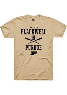 Jonathan Blackwell  Purdue Boilermakers Gold Rally NIL Sport Icon Short Sleeve T Shirt