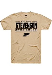 Mary Ashley Stevenson  Purdue Boilermakers Gold Rally NIL Stacked Box Short Sleeve T Shirt