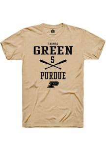 Thomas Green  Purdue Boilermakers Gold Rally NIL Sport Icon Short Sleeve T Shirt