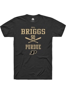 Will Briggs Black Purdue Boilermakers NIL Sport Icon Short Sleeve T Shirt