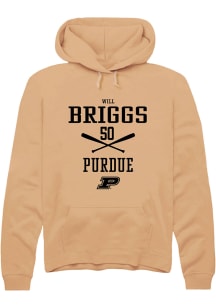 Will Briggs  Rally Purdue Boilermakers Mens Gold NIL Sport Icon Long Sleeve Hoodie