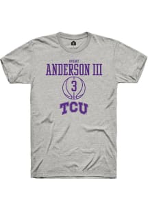 Avery Anderson III  TCU Horned Frogs Ash Rally NIL Sport Icon Short Sleeve T Shirt