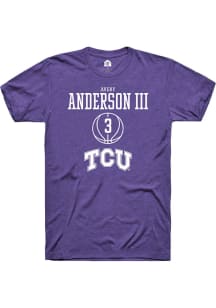 Avery Anderson III  TCU Horned Frogs Purple Rally NIL Sport Icon Short Sleeve T Shirt