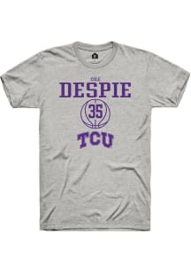 Cole Despie  TCU Horned Frogs Ash Rally NIL Sport Icon Short Sleeve T Shirt