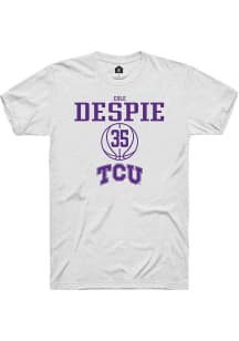 Cole Despie  TCU Horned Frogs White Rally NIL Sport Icon Short Sleeve T Shirt