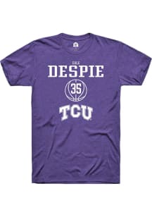 Cole Despie  TCU Horned Frogs Purple Rally NIL Sport Icon Short Sleeve T Shirt