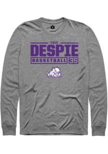 Cole Despie  TCU Horned Frogs Graphite Rally NIL Stacked Box Long Sleeve T Shirt