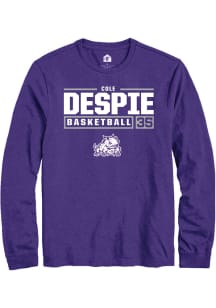 Cole Despie  TCU Horned Frogs Purple Rally NIL Stacked Box Long Sleeve T Shirt
