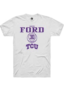 Darius Ford  TCU Horned Frogs White Rally NIL Sport Icon Short Sleeve T Shirt