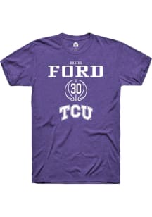Darius Ford  TCU Horned Frogs Purple Rally NIL Sport Icon Short Sleeve T Shirt