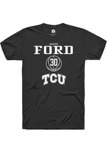 Darius Ford  TCU Horned Frogs Black Rally NIL Sport Icon Short Sleeve T Shirt