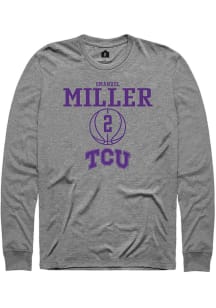 Emanuel Miller  TCU Horned Frogs Graphite Rally NIL Sport Icon Long Sleeve T Shirt