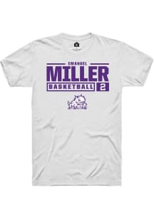 Emanuel Miller  TCU Horned Frogs White Rally NIL Stacked Box Short Sleeve T Shirt