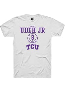 Ernest Udeh Jr  TCU Horned Frogs White Rally NIL Sport Icon Short Sleeve T Shirt