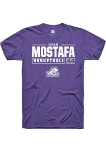 Essam Mostafa  TCU Horned Frogs Purple Rally NIL Stacked Box Short Sleeve T Shirt