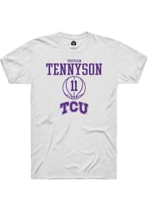Trevian Tennyson  TCU Horned Frogs White Rally NIL Sport Icon Short Sleeve T Shirt