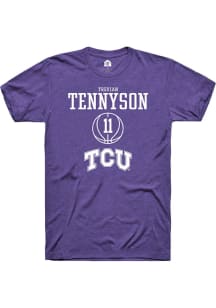 Trevian Tennyson  TCU Horned Frogs Purple Rally NIL Sport Icon Short Sleeve T Shirt
