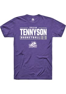 Trevian Tennyson  TCU Horned Frogs Purple Rally NIL Stacked Box Short Sleeve T Shirt