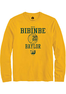 Ruth (Manuela) Bibinbe  Baylor Bears Gold Rally NIL Sport Icon Long Sleeve T Shirt