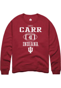 Lanell Carr  Rally Indiana Hoosiers Mens Red NIL Sport Icon Long Sleeve Crew Sweatshirt