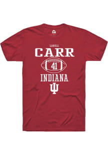 Lanell Carr  Indiana Hoosiers Red Rally NIL Sport Icon Short Sleeve T Shirt