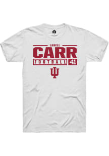Lanell Carr  Indiana Hoosiers White Rally NIL Stacked Box Short Sleeve T Shirt